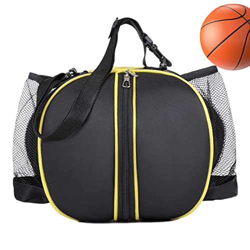Juzinqu Sac à Dos de Basket-Ball - Sac à Dos de Transport de Football de Basket-Ball en Maille Ronde Portable,Sac d'équipement de Sport de Grande capacité pour l'école, l'équipe, la Salle de Sport Cover