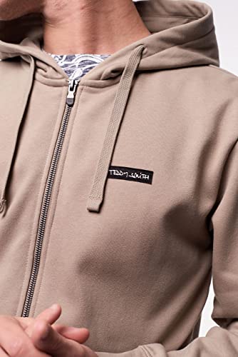 Teddy Smith Gilet pour Homme - Modèle G-Narky Hoody Z - Motif Uni - Beige - Taille L - Image 3