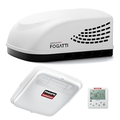 FOGATTI 1500BTU RV Air Conditioner - Rooftop AC Unit for Campers & RVs, Non-Ducted Design, Quiet Operation, Easy Install with Air Distribution Box