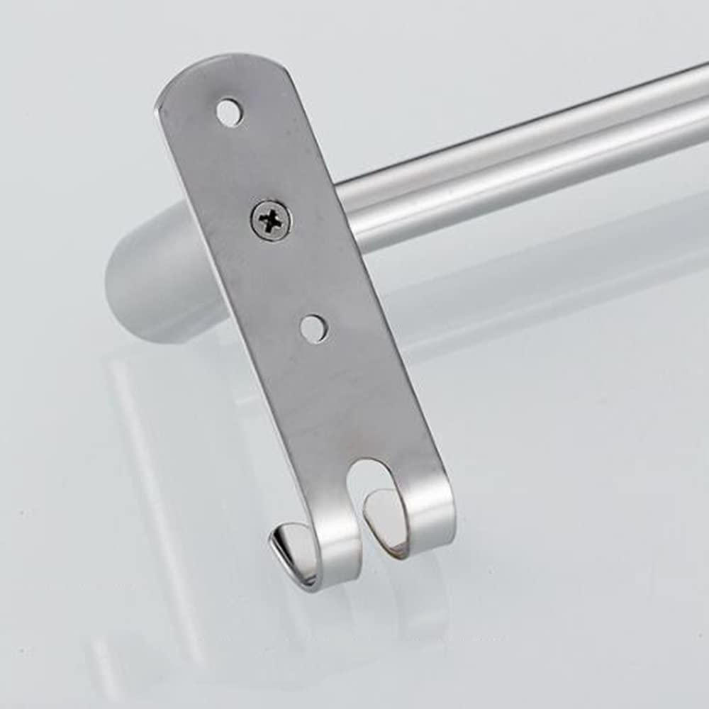 ISCBAFYX Toallero Toallero de baño de Acero Inoxidable para Montaje en Pared con Ganchos - Toallero sin taladrar para la bañera - Autoadhesivo - Rango de Medidas: 30-120 cm/60 cm