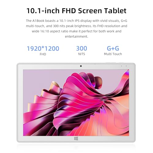 Ecohero Detachable 2-In-1 Laptop With Touch Screen, 8Gb Ddr4 Ram/128Gb Ssd, 10.1 Inch Win 11 Tablet With Keyboard, Intel Pentium N5030 (Up 3.1Ghz), 2.4G/5G Wifi, Bluetooth thumb #2