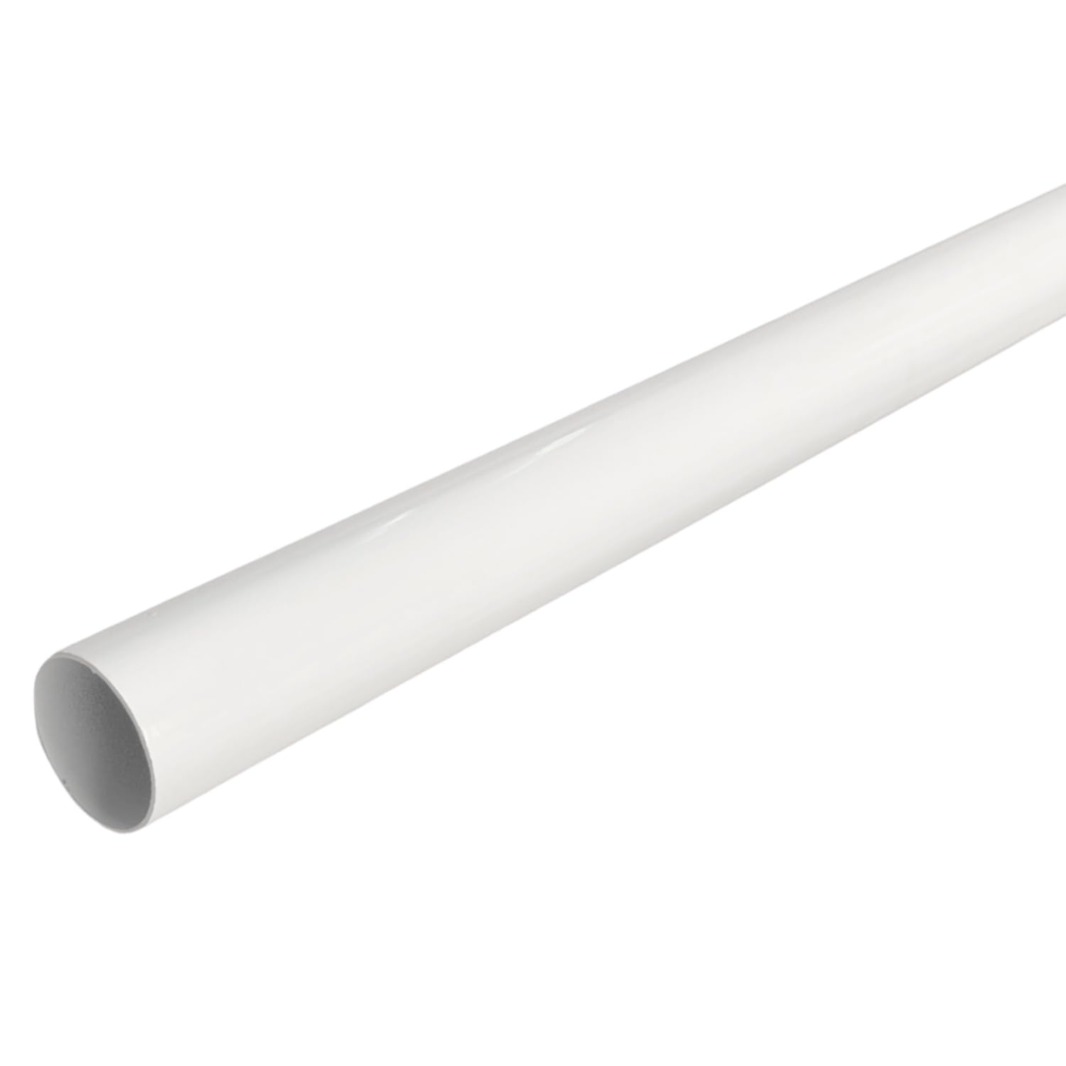 Round Closet Rod ONLY | CUSTOM CUT | Up to 36" | Gloss White