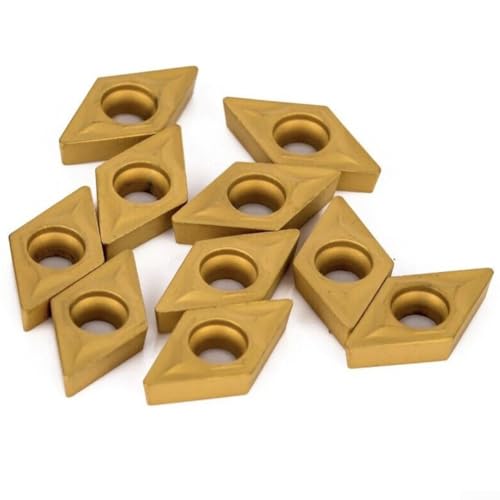 Bulevisiter 50 Stück DCMT070204 YBC251 Hartmetall-Einsätze für Drehmaschine, 7 mm Einstecklänge, 2 mm Dicke, Parallelogramm-Klingenform