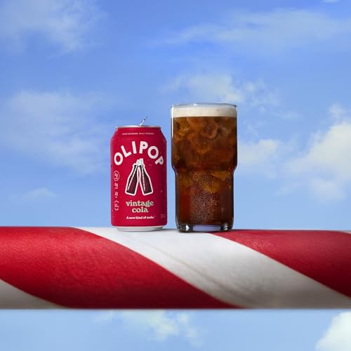 Image of OLIPOP Prebiotic Soda Pop, Vintage Cola, Pantry Pack Packed with Prebiotics, Fiber, and Botanicals, Gluten Free, GMO Free, 12oz (12-Cans) (Packaging May Vary)