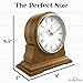 Mantel Clock for Living Room - Decorative Wood Mantle Clock Battery Operated - Silent Wooden Mantle Clock for Living Room Decor Above Fireplace Mantel, Office, Table, Shelf & Home Décor Gift 9x8.5