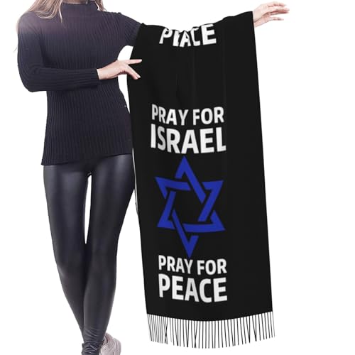 Israel Strong, Pray For Israel Scarfs For Women Soft Shawl Scarves Long Wraps Women'S Lightweight Scarf With Tassels2