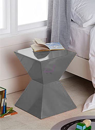 Image of Brown Arts Shoppee Craetive Side Table, Nightstand Coffee End Table for Living Room, Bedroom, Small Spaces Side Table for Living Room (Green) (Grey)