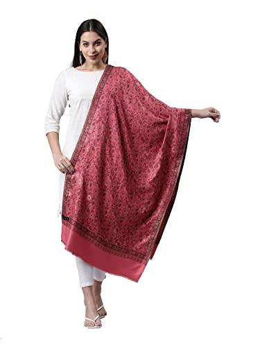Image of Pashmoda Women Kaani Stole with Silky Zari Weave, Shawl, Wrap (Size 72X208 CM)