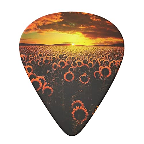 Sunflower Field Sunset Sea of Flowers Lot de 6 médiators pour guitare acoustique, guitare électrique, basse, ukulélé… - Les Beatles, Paul McCartney, John Lennon, RIngo Starr, George Harrison Sunflower Field Sunset Sea of Flowers Lot de 6 médiators pour guitare acoustique, guitare électrique, basse, ukulélé… – Image 4