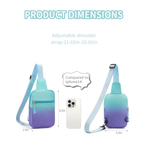Image of Birthday Back to School Gifts for Teen Girls 8-12, Fanny Pack Crossbody Bag | 8 9 10 11 12 Year Old Girl Birthday Gifts, Kids Sling Bag Purse Travel Essential, Preppy Fashion Tween Girl Gift Trendy Stuff