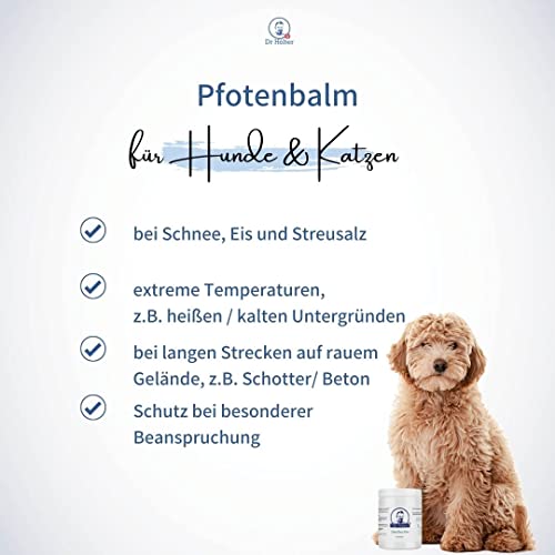 Dr. Hölter Pfotenbalsam Pfotenbalm natürlichen Pflege von trockenen/rissigen Hundepfoten bei starker Beanspruchung Pfotenwachs (50ml Pfotenbalm)