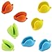 gexu Topflappen Ofen Handschuhe Silikon Topflappenhandschuhe - 4 Paare,Grün, Blau, Orange, Gelb,Hitzebeständig zum Kochen Backen Schützen Sie die Finger vor Kochplatten und Schüsseln.