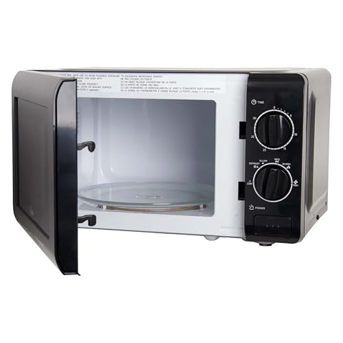 Avanti MM07V1B Microwave Oven 700-Watts Compact Mechanical with 5 Power Settings, Defrost, Full Range Temperature Control and Removable Glass Turntable, 0.7-Cu.Ft, Black - Image 5