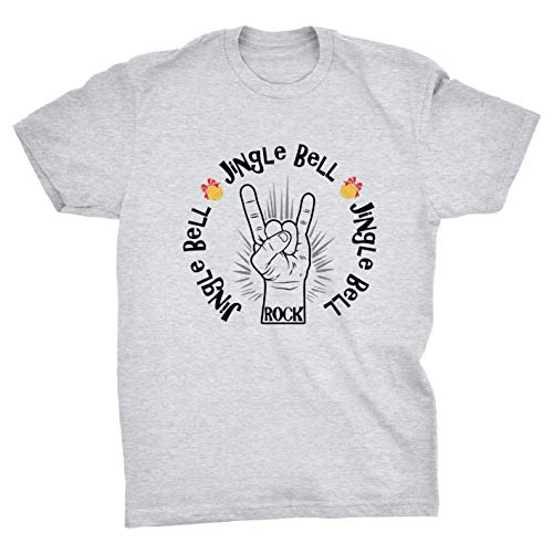 Jingle Bell Rock Funny Christmas T-Shirt (Grey, 4XL)