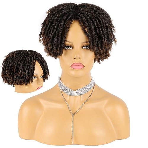Perruque dreadlocks synthétiques Hrippy à texture mate et tresses 6 pouces - 3