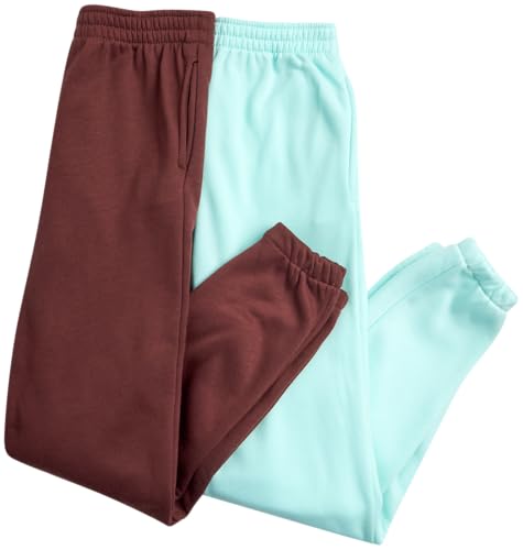 Real Love Girls Sweatpants - 4 Pack Basic Solid Active Soft Fleece Pull On Girls Joggers with Pockets (Sizes: 5-16)3