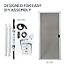 RiteScreen KD Mfit Sliding Screen Door Replacement, Ready-to-Assemble, Easy DIY, White, 36