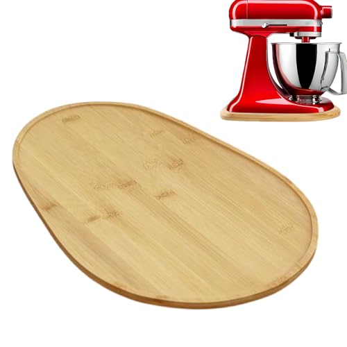 Bandeja Móvil Del Mezclador, Alfombra Deslizante De Madera | Protector De Encimera Antideslizante 38,7x27,5x1 Cm, 480g, Accesorio De Mezclador De Cocina Vertical Para Mover Dispositivos Pesados Sin Ef