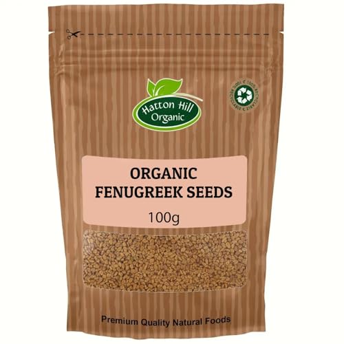 Organic Fenugreek Seeds 100g by Hatton Hill Organic | Versatile and Aromatic Perfect for Curries Spice Blends and More