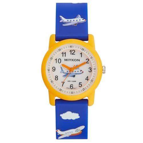 Miykon Kids Watches for Boys and Girls - Educational Gift for Kids Aged 3-15 Toddlers Preschoolers and Children - Easy to Read Analog Watch Soft Resin Band Japan Quartz 100M Water Resistant