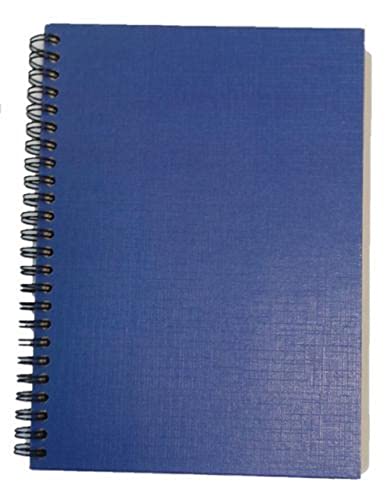 Cahier A5 rigide ligné pour éviter les pages cornées lot de 5 carnets bleus