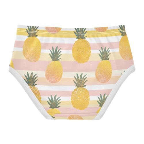 Wusikd Pineapple Striped Girls' Underwear Cotton Girls Briefs Soft Toddler Underwear 2T2