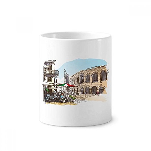 Modèle Italie Colisée gobelet céramique blanche 350ml organiseur pinceaux