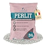 LERAVA® Perlite für Pflanzen (3L) – Grobkörniger Perlit zur Bodenverbesserung – Sorgt für optimale Drainage & Belüftung – Natürlicher Zusatz für Erde & Hydrokultur - Granulat Pflanzen