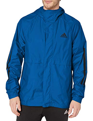 adidas Outdoor Men's Basics 3-Stripes Wind Jacket Blue X-Large