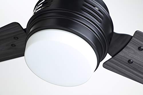 Luminance Avenue Led Ceiling Fan Large 60 Inch Fixture With Dimmable Lighting And Wall Control Contemporary Design With Downrod For Overhead Hanging, Barbeque Black #TOP7