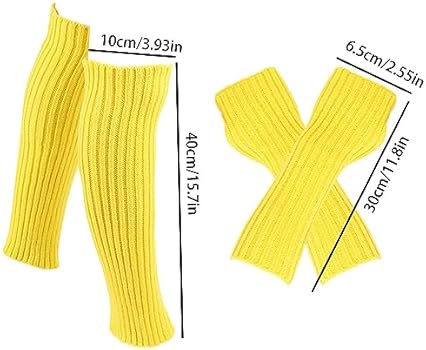 EQLEF Neon beenwarmers, regenboog, kniebeschermers, gebreide benen, warmwaterverwarmer, vrouwen, mode, kleur, beenwarmers voor retro jaren 80, themafeest, yoga, casual (2 paar), Regenboog