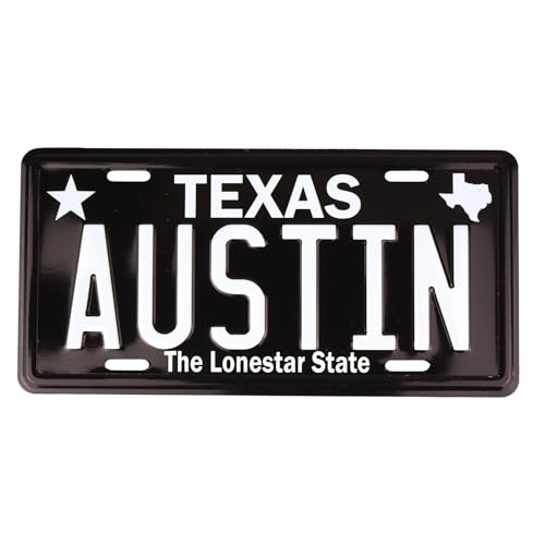 Imán decorativo rectangular mini placa Austin Texas miniatura 1