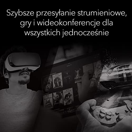 Trójpasmowy router WiFi 6E (RAXE300) NETGEAR Nighthawk - funkcje zabezpieczeń, bezprzewodowa szybkość gigabitowa AXE7800 (do 7,8 Gb/s), nowe pasmo 6 GHz, 8 strumieni do 185 m2, 40 urządzeń