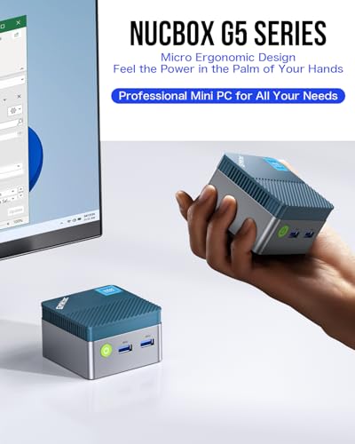 GMKtec Mini PC N97 G5 Micro Desktop Computer, 12th Gen Intel Alder Lake N97 (up to 3.60GHz) 12GB DDR5 256GB SSD, USB3.2 * 3/HDMI*2 for Business, School, Office, Micro CP - Image 7