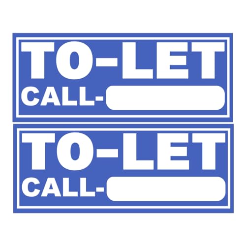 Image of To-Let Call Sign Board sun Board For, Empty House, Empaty Home, Building 8x3.2 Inches 2Pcs