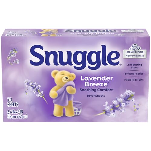 Snuggle Fabric Softener Dryer Sheets, Lavender & Vanilla Orchid, 70 Count