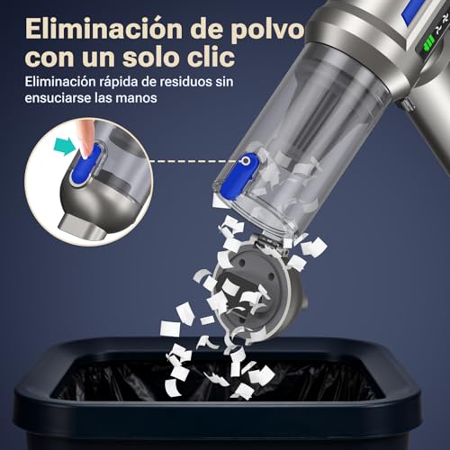 Yomile Aspirabriciole Senza Fili, 27000PA 4 In 1 Aspirapolvere Per Auto Portatile,Aspiratore E Soffiatore Con Motore Brushless Mini Aspirabriciole Senza Fili Potente Per Auto Casa - 5