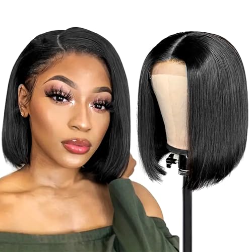 UJBVCX Perruque Bresilienne Cheveux Bob Straight Perruque Femme Synthétiques Perruques pour les Femmes Quotidiennes Partie Cosplay Utilisation