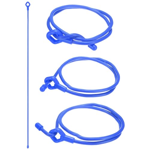 Attaches de support pour plantes robustes multifonctions en silicone bleu 4 pièces - 2