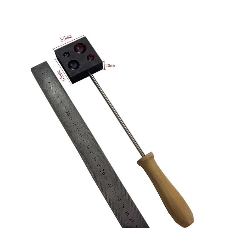 OTOOLWORLD 4 in 1 Graphite Glassblowing Casting Hemispherical Mold Casting Ingot Mold Graphite Mold Lamp Working Graphite Mold, black, DG-9kong - Image 4