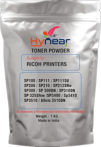 Image of Ultra Dark Black Toner Powder Suitable for Ricoh SP100 SP111 SP111SU SP200 SP210 SP212SNw SP300 SP300DN SP310DN SP325Sfnw SP3400 Sp3410 SP3510 Aficio 3510DN Printers (Pack of 1) (1 Kg)