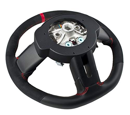 Steering Wheel Suede & Leather - Red Stitching For 2015-2017 Mustang & Shelby Gt350R #TOP3