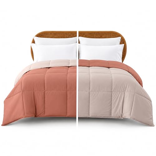 Image of Modern Threads Down Alternative Reversible Comforter Dark Rose /Pink King