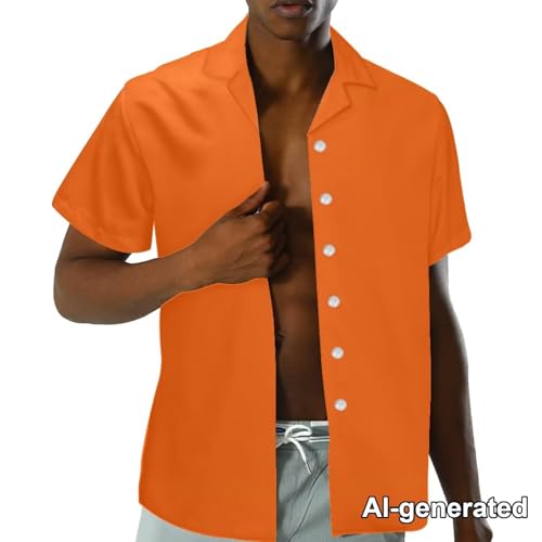 Image of Hawaii Matching Couple Outfits Husband and Wife Clothing Fashionable Mens Casual Shirts Hawaii Dress with Soft Fabric