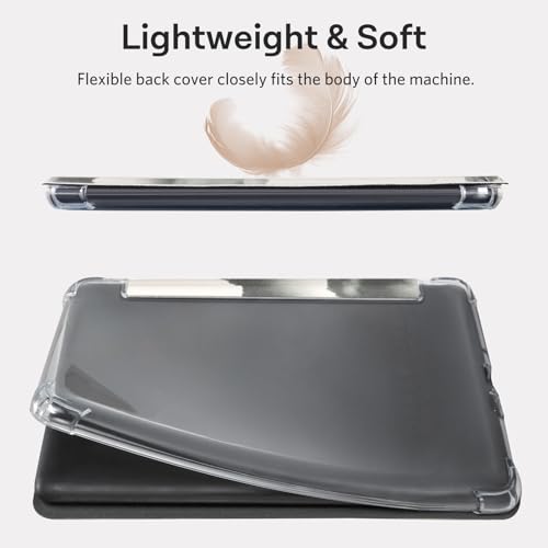 Image of CoBak Case for 7 inch Ereader - New PU Leather Cover and Clear Soft Silicone Back Cover with Auto Sleep Wake Feature