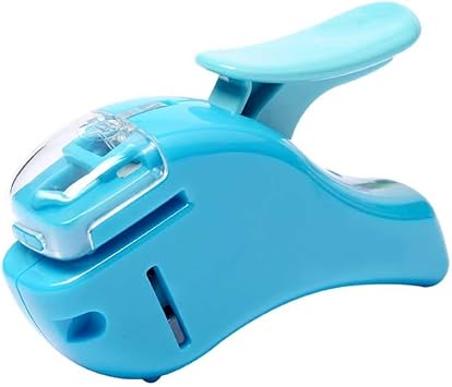 FMURY Mini Stapleless Stapler, Safe and Labor-Saving Student and Office StationeryBlue