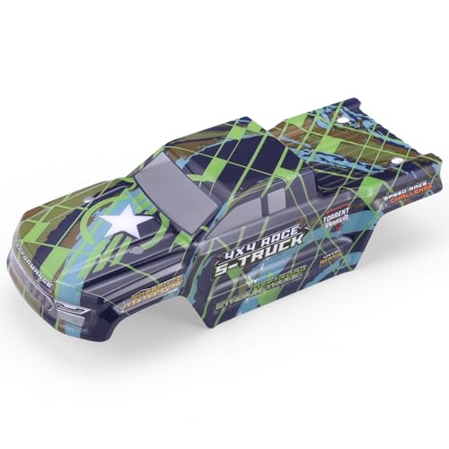 HAIBOXING Brushless 1/16TH RC Cars Spare Parts, RC Trucks Body Shell Yellow & Purple Apply to 16890A and 16890SA Green,4 X4 Race S-Truck Body (M16830)