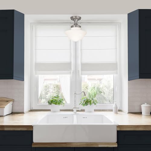 Image of Design House Vintage-Inspired Schoolhouse Semi-Flush Mount Ceiling Light, 9 in x 9 in x 10 in, Satin Nickel, White Glass Shade, 577494