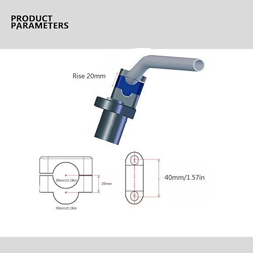Miniatura 4 de Handlebar Riser Motorcycle Handlebar Risers Clamp Mounting Mount Riser CNC Billet Aluminum for Yamaha for Tenere 700 Tenere700 for XTZ 700 XT700Z