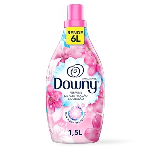 Downy Amaciante Concentrado Frescor Da Primavera 1.5L, Rende 6L, Perfume com Notas de Flor...